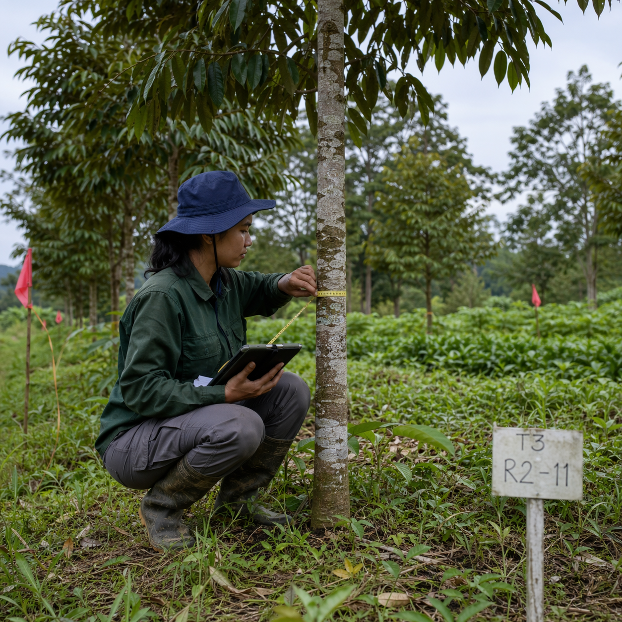 Field measurement for agroforestry MRV and carbon monitoring